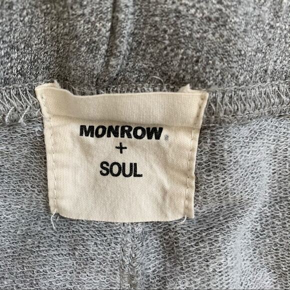 Monrow + Soulcycle Collab Grey Embroidered Joggers X Small - Picture 5 of 6